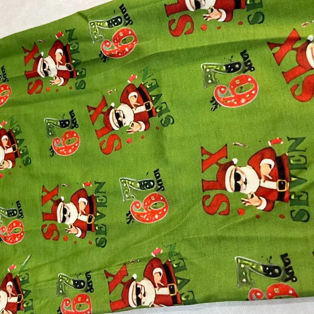 3/$20 Bundle 🌈 Boys Santa Christmas Pajama Pants “Six Seven” Green 8 NWOT